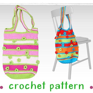 Crochet Bag See-through Flowers Crochet Pattern image 1