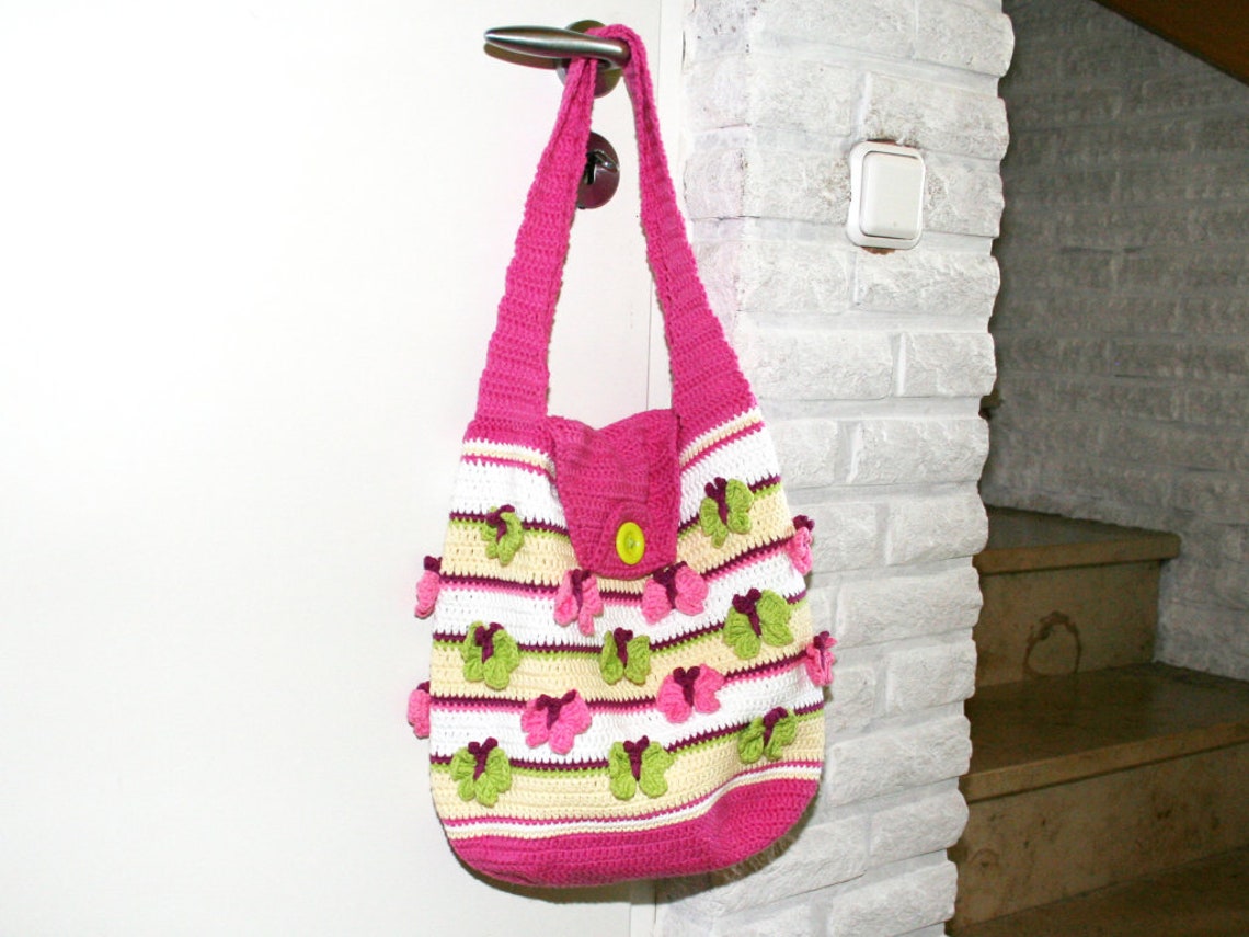 Butterfly Bag Crochet Bag Crochet Pattern Etsy