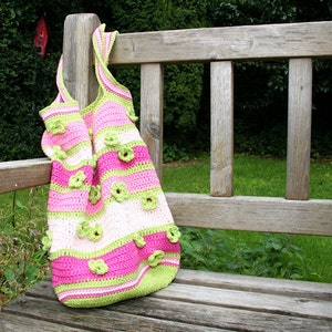 Crochet Bag See-through Flowers Crochet Pattern image 5