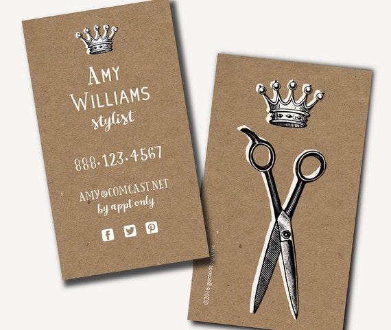 250 Hair Stylist Creative Business Cards Printed Business Etsy