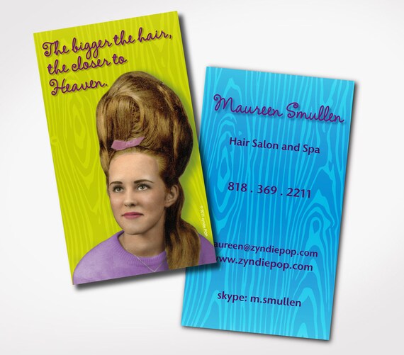 Unique Salon Business Card Card For Hair Stylist Printed Etsy