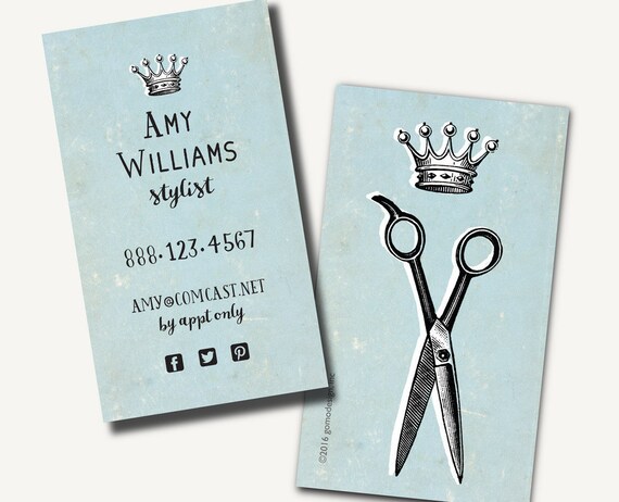 250 Salon Business Cards Printed Hair Stylist Calling Card Etsy