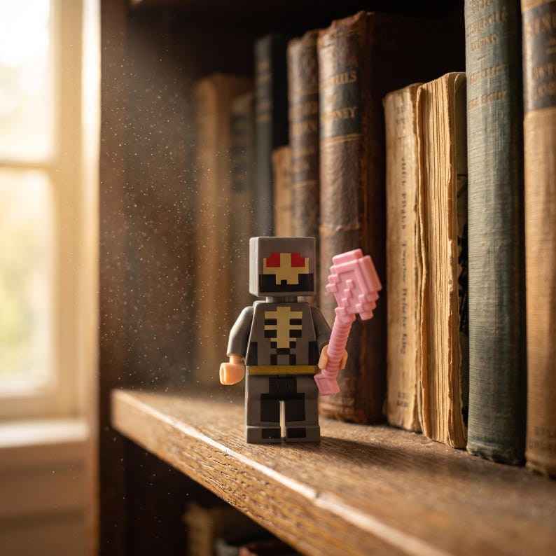Minecraft Rib Cage Build MOC Skeleton Warrior Pink Hammer, Minecraft Building Block Figure Gift ...