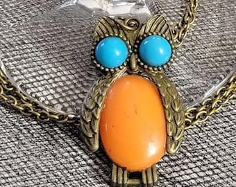 NECKLACE: Simple and Fun is This Bronze Chain Owl Pendant Fashion Jewelry Necklace