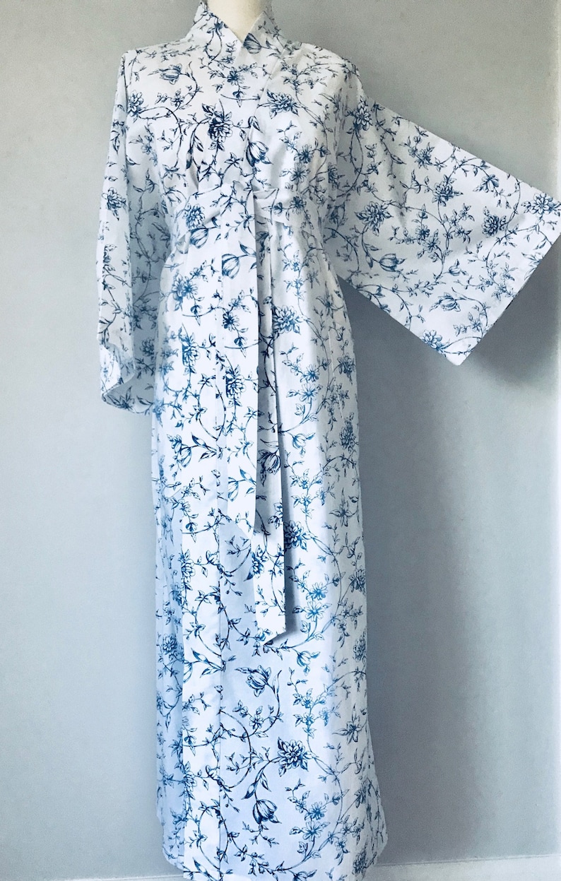 Kimono Style Cotton Robe Fleur