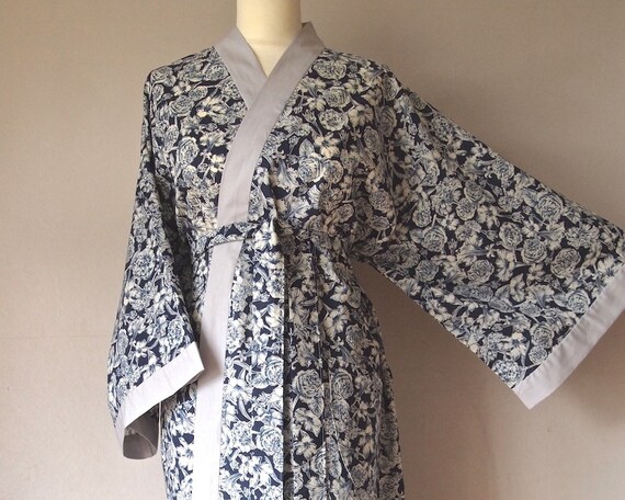 Kimono Style Cotton Robe Liberty Arts Fabric Sheree D | Etsy