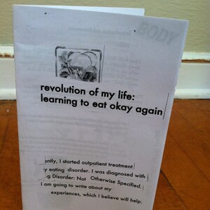 Revolution of My Life: Lernen, wieder Okay zu essen ZINE PACK Nr. 1 bis 10 Zines Perzine Eating Disorder Bild 3