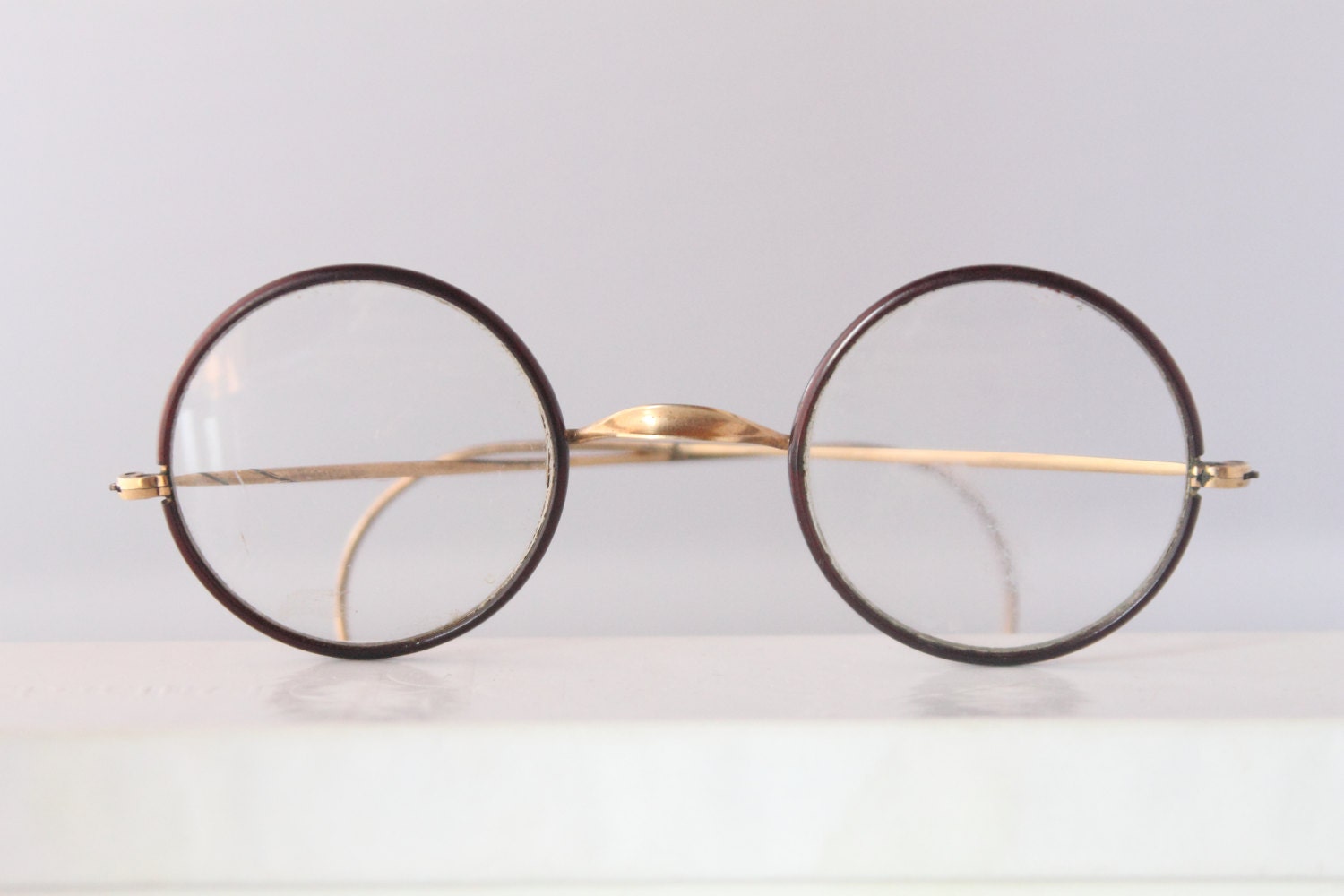 1920s Round Brown Bakelite And Gold Windsor Eyeglasses The Montepelier News