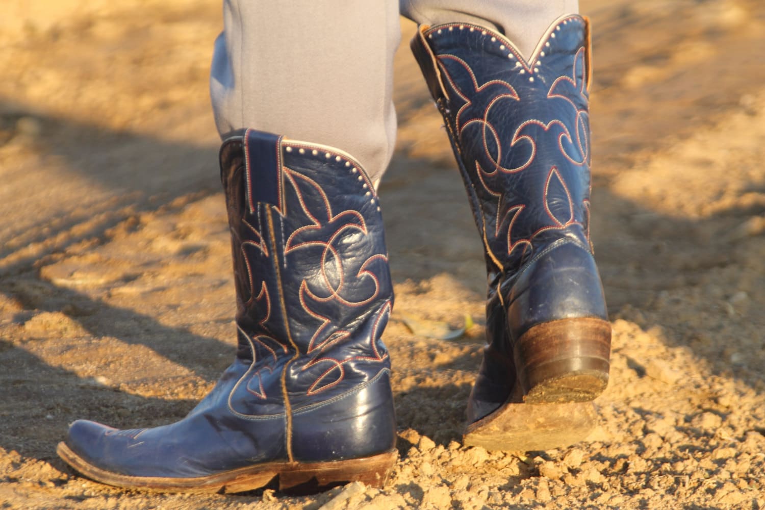 Early 1950s Hyer cowboy boots, royal 