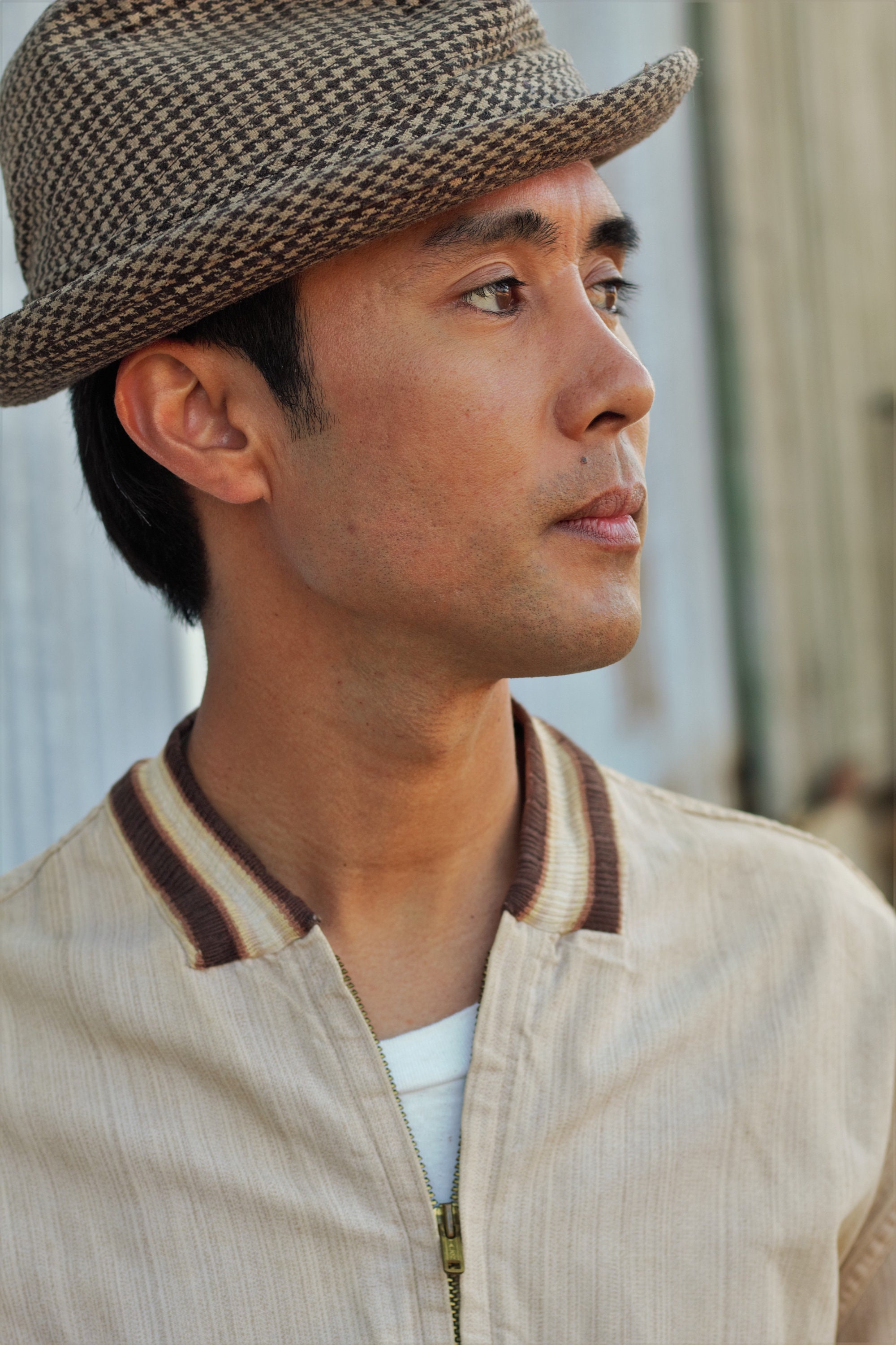 Original 1950s Levis Casuals Bomber Jacket in Sand and Brown 