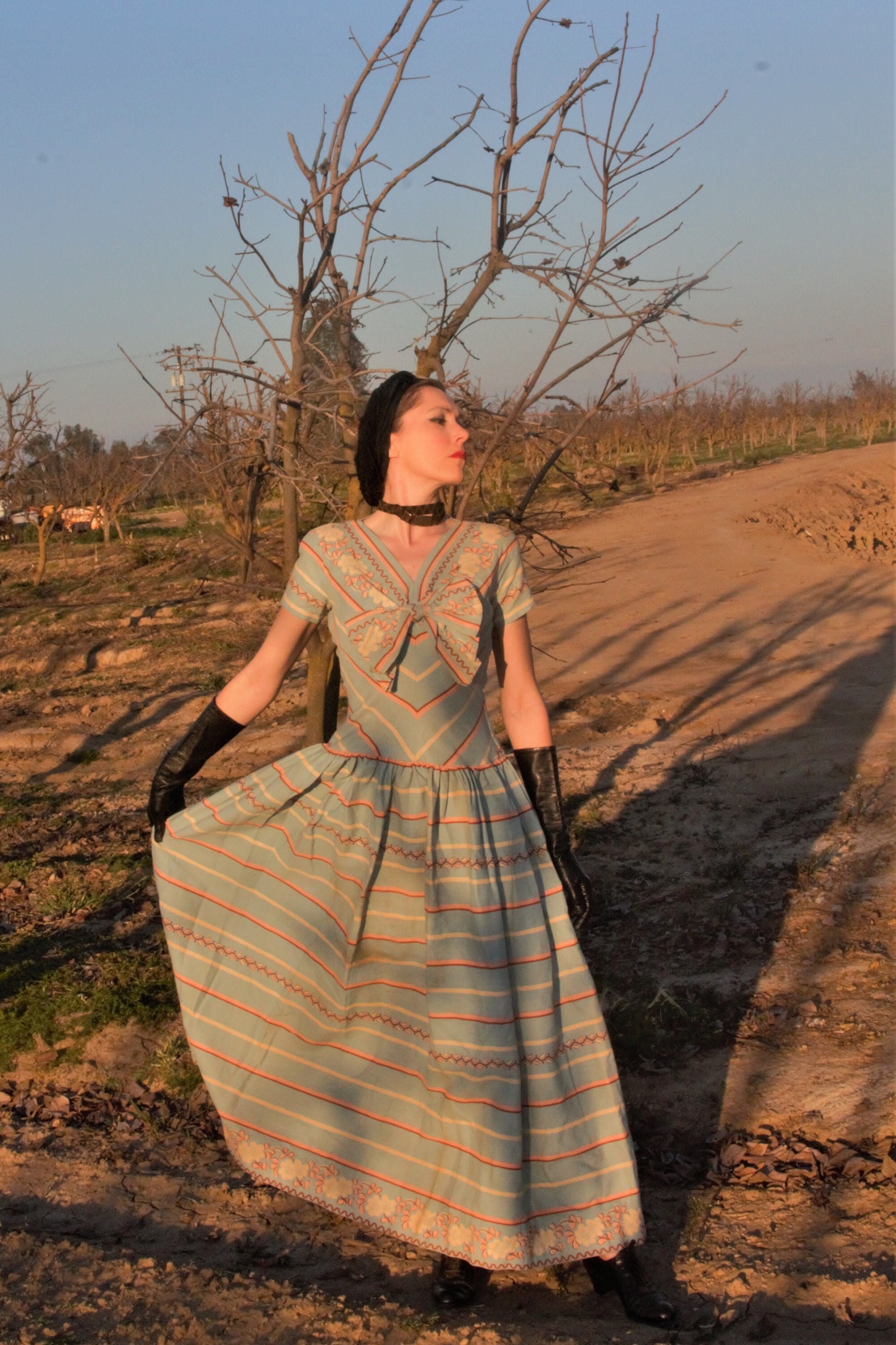 Charlotte Cotton Kimono Robe – Indigo Paisley