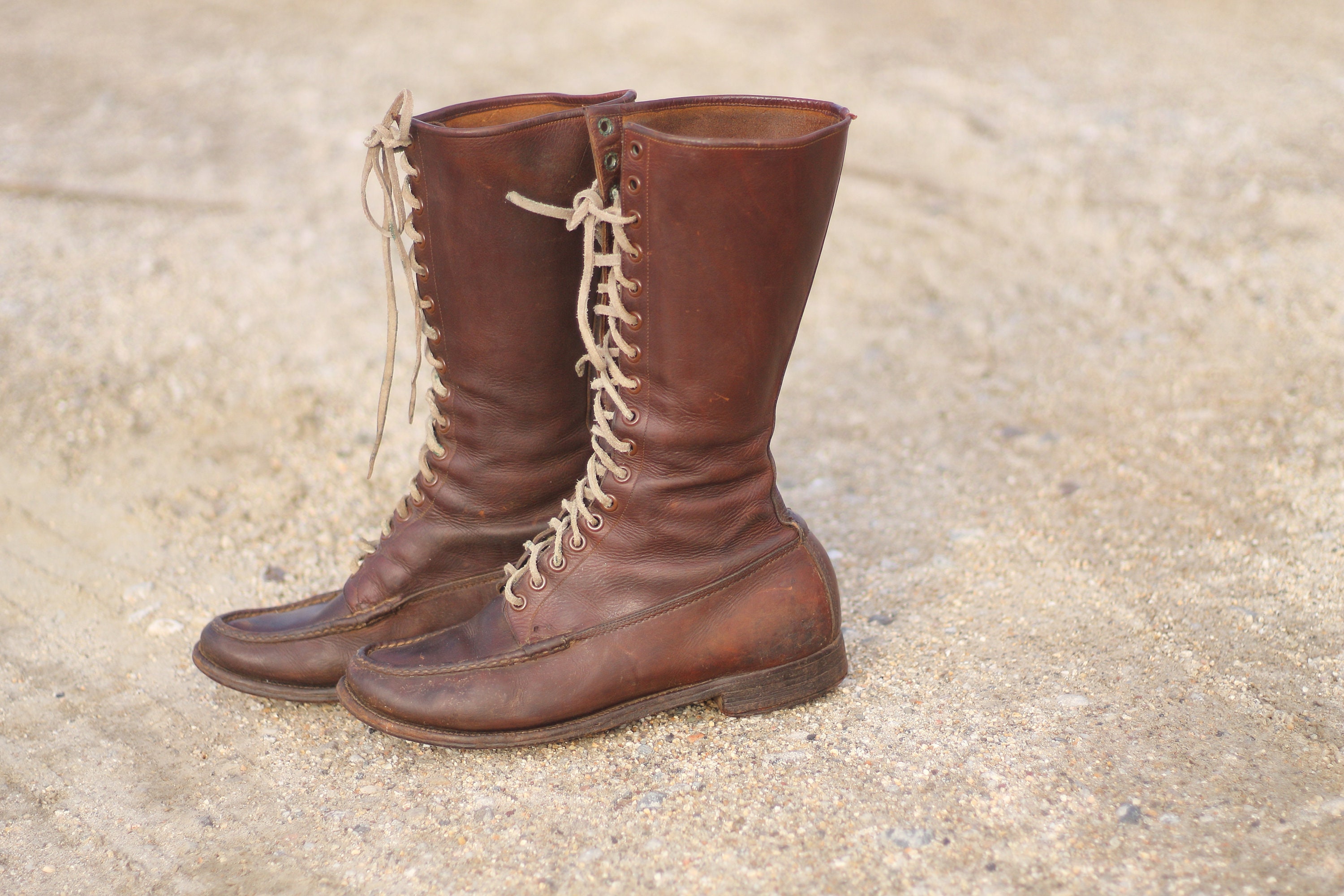 LAYAWAY 1920s moc toe field boots, work boots, riding boots, nailed