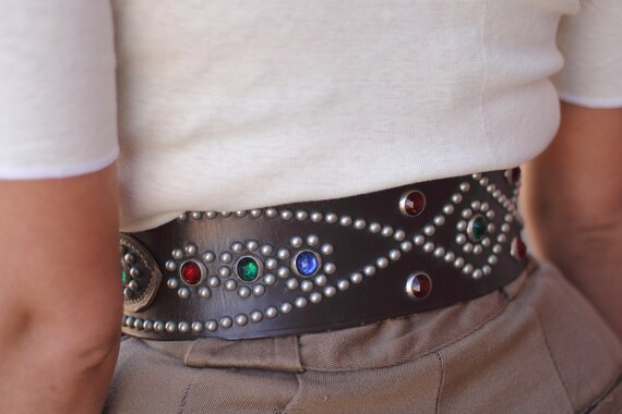 LAYAWAY Original 1930's Studded & Jeweled Motorcycle Belt by