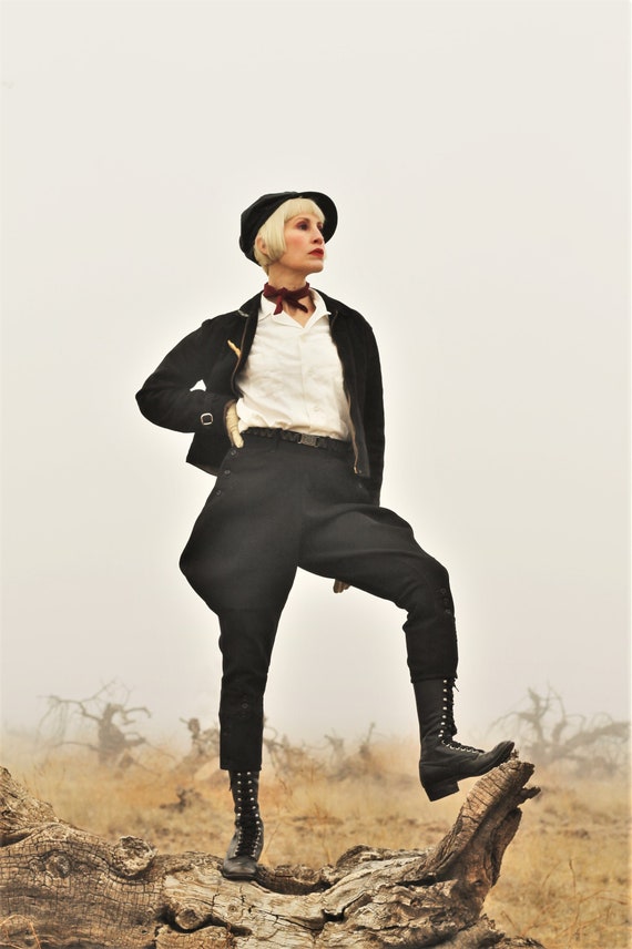 1930s coal black jodhpurs, riding, field pants siz