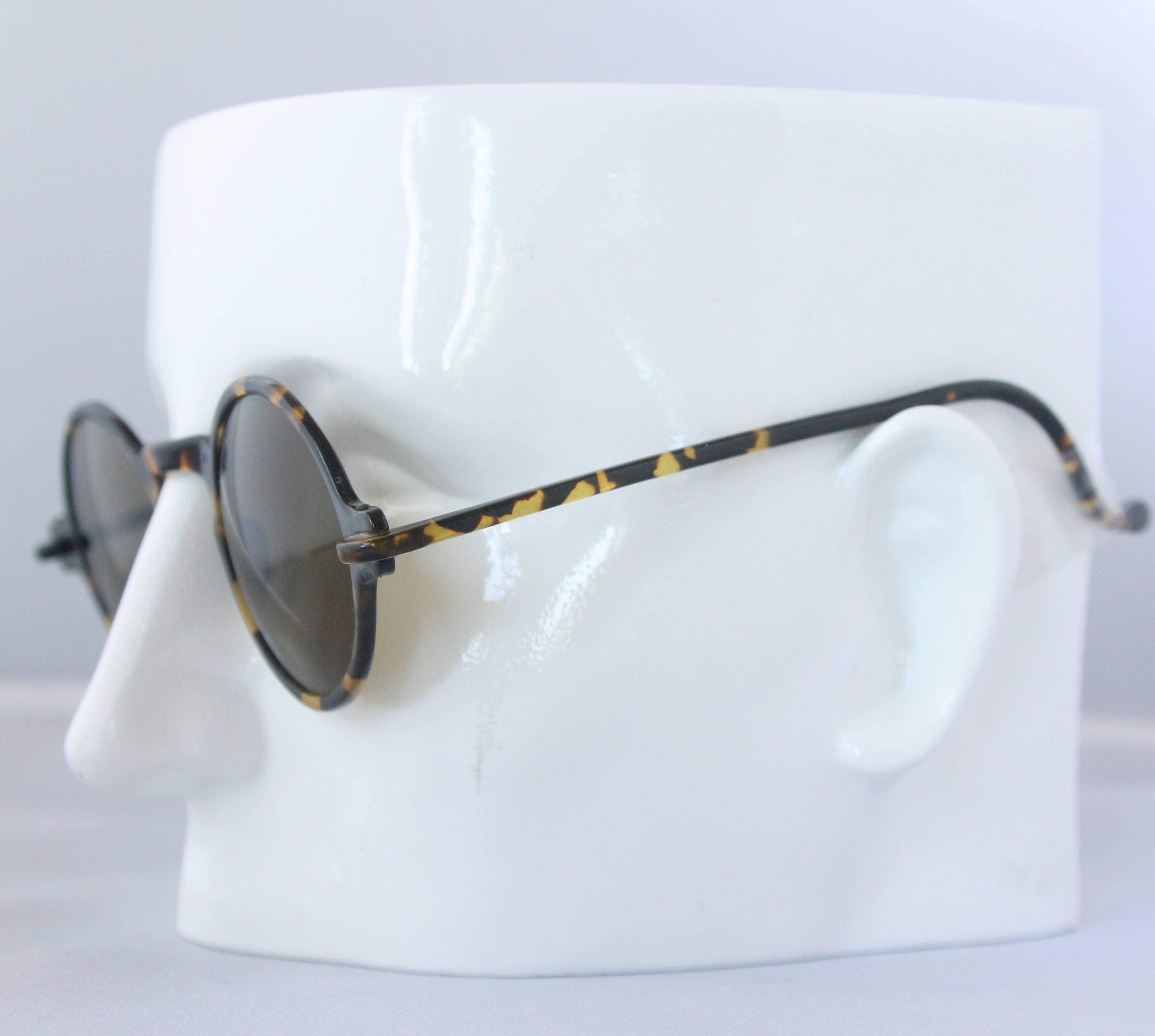 Fantastic 1920s celluloid sunglasses faux tortoiseshell with gre lens