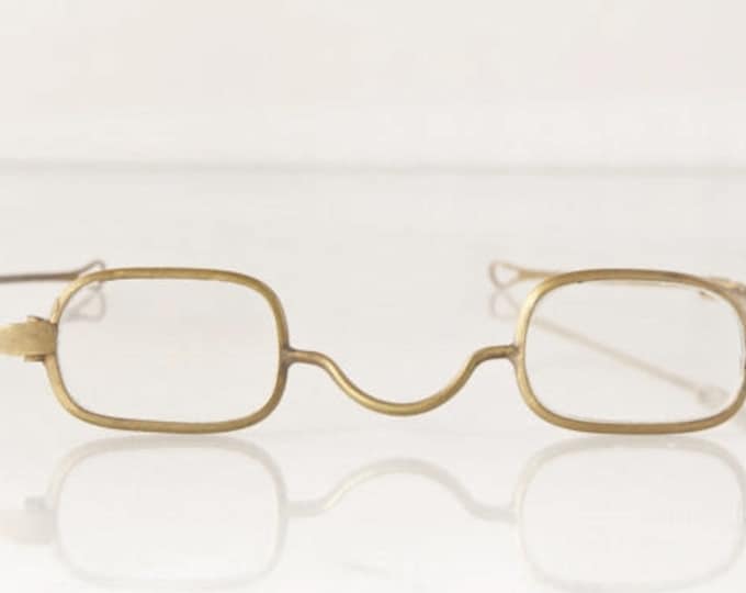 Great antique early 1800's spectacles with slide temples, Toy Maker