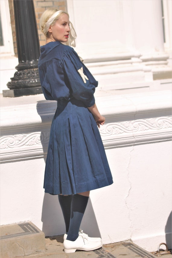 Museum Piece 1912 Edwardian navy blue gym suit, 2… - image 5