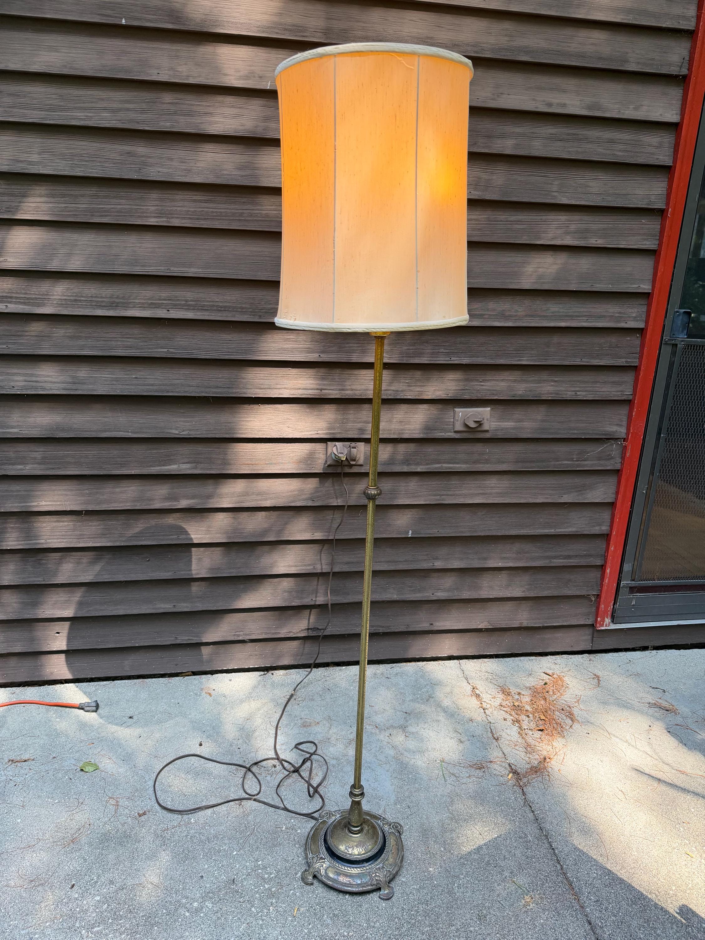 Brass Floor Lamp Vintage 1920s - Etsy