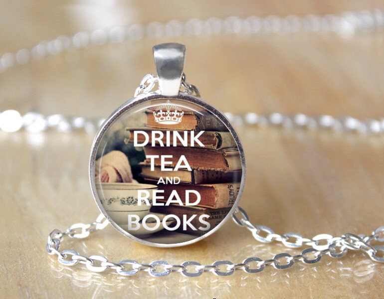 Book Necklace Book Lover Necklace Literary Jewelry