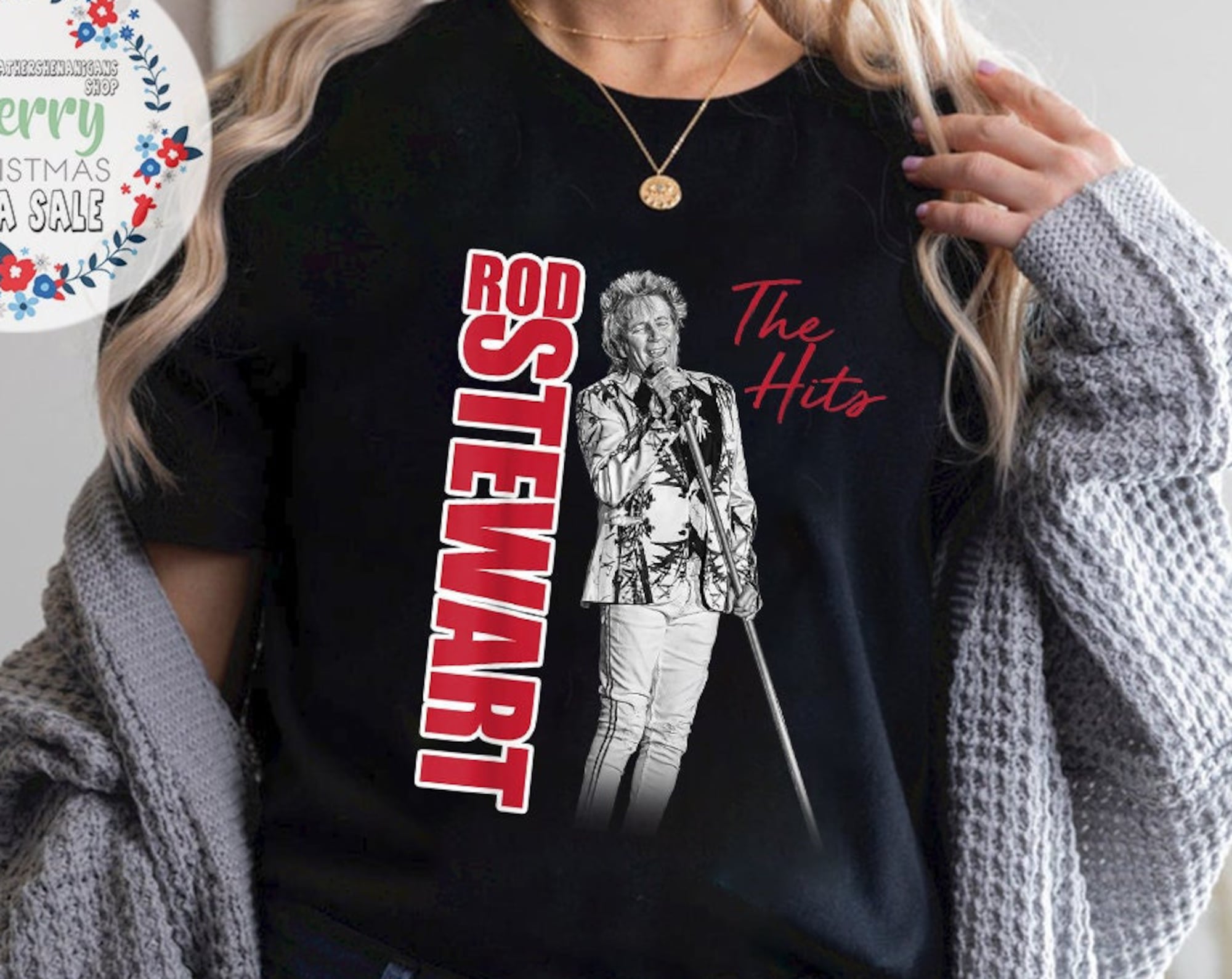 Discover Rod Stewart Las Vegas Photo T-Shirt, Rod Stewart 2022 Summer North American Tour T-Shirt