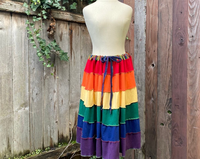 Handpainted Rainbow Skirt