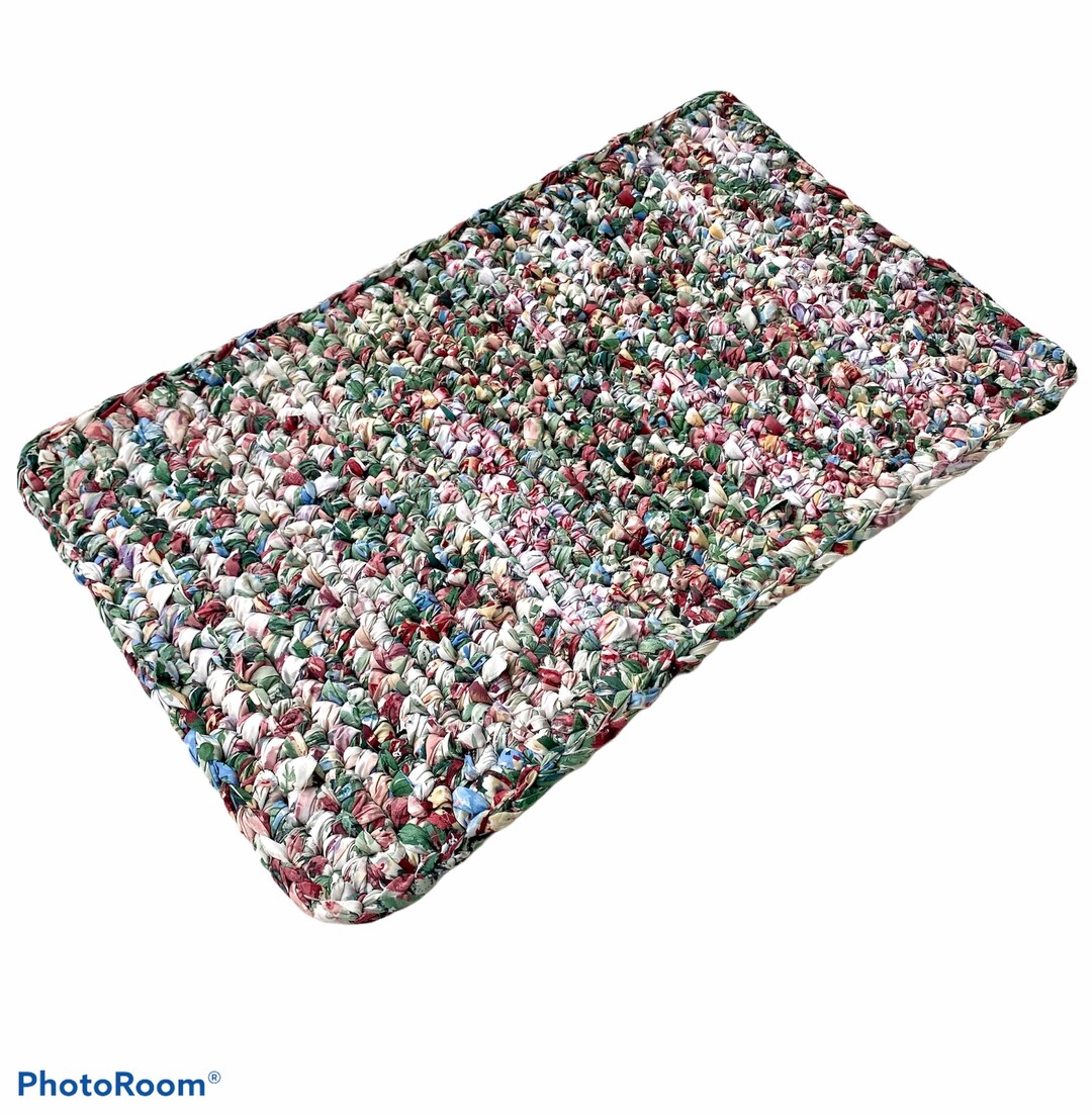 Handmade Cotton Crochet Bath Mat Rug Etsy Canada