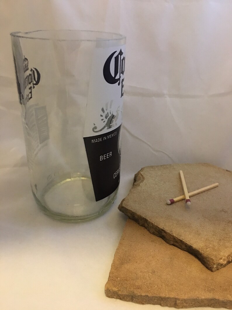 Custom Soy Upcycled Beer Bottle Container Candle-CORONA Extra La Cerveza