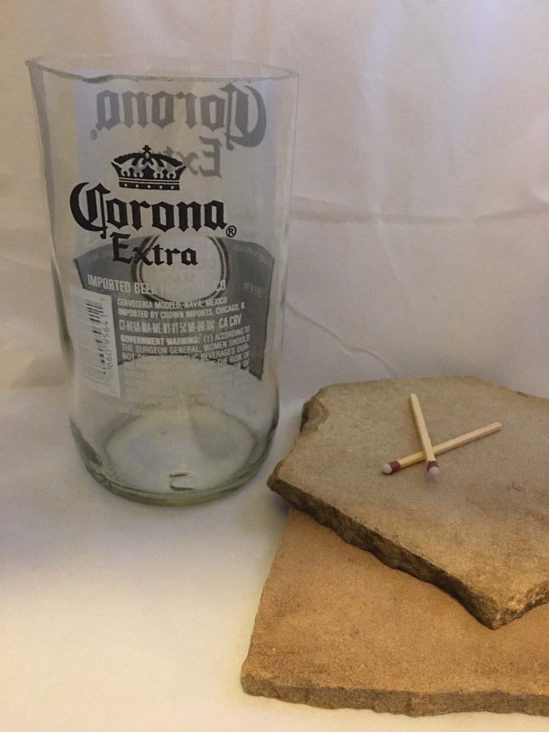 Custom Soy Upcycled Beer Bottle Container Candle-CORONA Extra La Cerveza