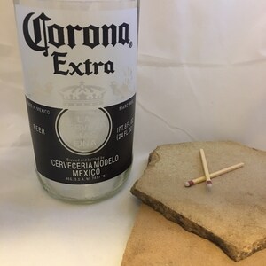 Custom Soy Upcycled Beer Bottle Container Candle-CORONA Extra La Cerveza