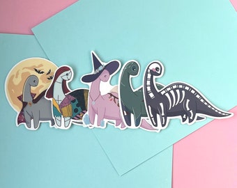 Spooky Halloween Dinosaurs UV Safe Vinyl Sticker Set | 2022 Collection | Vehicle Stickers | Water Safe | Cute Dinos