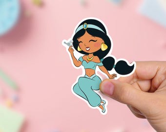 Adorable Arabian Princess Sticker for Your Vehicle | UV & Water Resistant Sticker