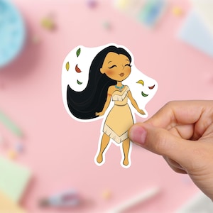 Pocahontas UV Safe Vinyl Sticker | Vehicle Stickers | Water Safe | Cute Princess Sticker