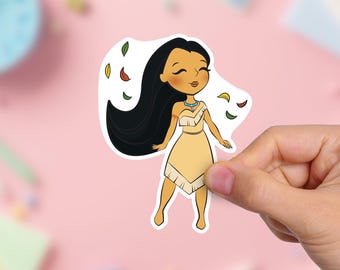 Pocahontas Vinyl Sticker: UV & Water Safe Princess Decal