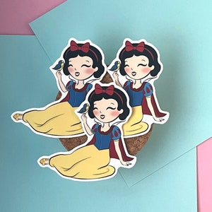 Snow White UV Safe Vinyl Sticker Vehicle Stickers Water Safe Cute Princess Sticker image 2