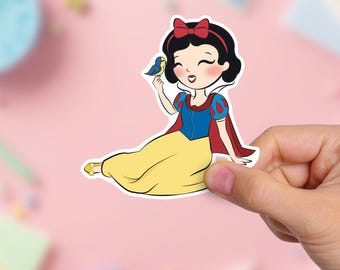 Snow White Vinyl Sticker: UV & Water Safe Princess Decal