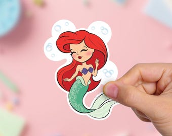 Little Mermaid Princess Sticker: UV & Water Resistant Decal