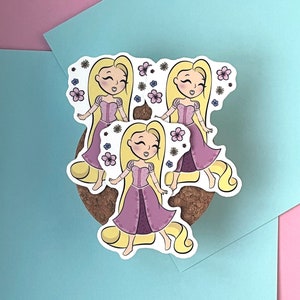 Rapunzel UV Safe Vinyl Sticker Vehicle Stickers Water Safe Cute Princess Sticker image 2