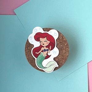 Little Mermaid UV Safe Vinyl Sticker Vehicle Stickers Water Safe Cute Princess Sticker Mermaid Jodi