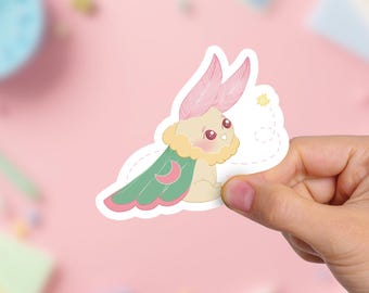 Luna Moth Sticker: UV & Water Resistant Vinyl Decal