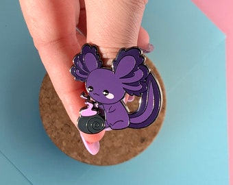 Halloween Axolotl Enamel Pin | Cute Axolotl Pin | Axolotl Art | Backpack Pin | Ita Bag Pin | Kawaii Enamel Pin | Please Read Description~