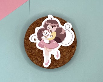 Bee and Puppycat UV Safe Vinyl Sticker | Vehicle Stickers | Water Safe | Cute Magical Sticker