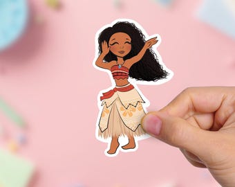 Polynesian Princess Vinyl Sticker: UV & Water Safe Vehicle Decal