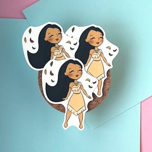 Pocahontas UV Safe Vinyl Sticker Vehicle Stickers Water Safe Cute Princess Sticker image 2