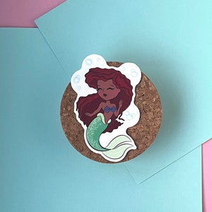 Little Mermaid UV Safe Vinyl Sticker Vehicle Stickers Water Safe Cute Princess Sticker Mermaid Halle