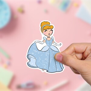 Pegatina de princesa Cenicienta de ensueño para su vehículo / Pegatina resistente al agua y a los rayos UV / Calcomanía resistente a los rayos UV