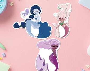 Mermaid UV Vinyl Sticker: Water Bottle, Laptop Decal