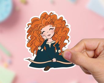 Brave Princess Vinyl Sticker: UV & Water Resistant Decal