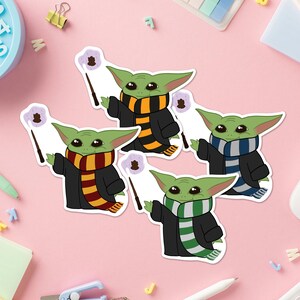 The Child Goes to Wizard School UV Safe Vinyl Sticker | Vehicle Stickers | Water Safe | Cute Alien Vinyl Sticker