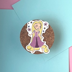 Rapunzel UV Safe Vinyl Sticker Vehicle Stickers Water Safe Cute Princess Sticker image 1