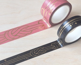 Gold Foil Climbing Rope Washi Tape - 15mm and 25mm by 10m long